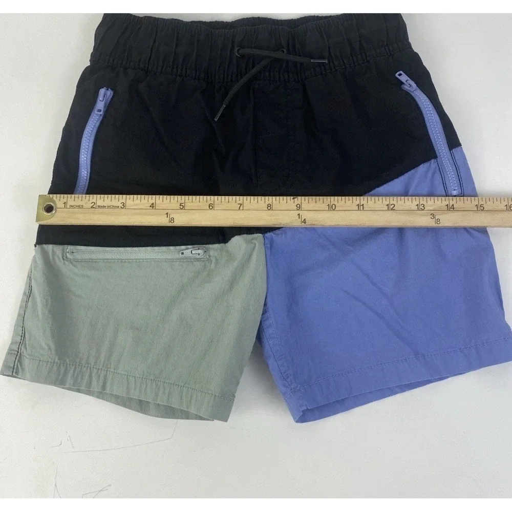 Wonder‎ Nation Swim Trunks Boys Size 8 Colorblock Mesh Lined Black Blue Kids